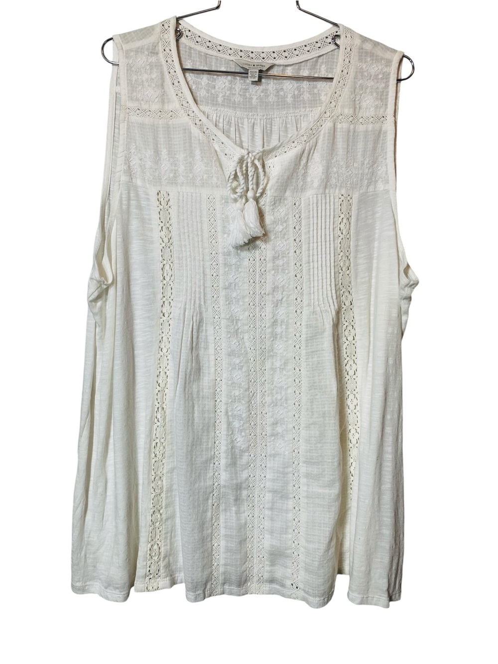 Lucky White Lace Embroidered Top